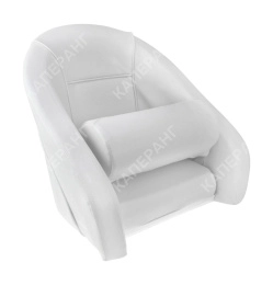 Кресло ROMEO мягкое, подставка, обивка белый винил (118100010)